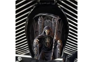 OUDINI Motorcycle Cowbell Horn Cover Decoration,Motorcycle Cowbell Horn Cover,Reaper Decoration,Halloween Motorcycle Decoration (Scepter of Death)