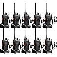 Baofeng Walkie Talkies Two-Way Radios bf-888s for Adults Long Range Rechargeable Communicator Handheld Professional UHF Interphone 10 Pack Walky Talky Set with Earpiece,Li-ion Battery and Charger