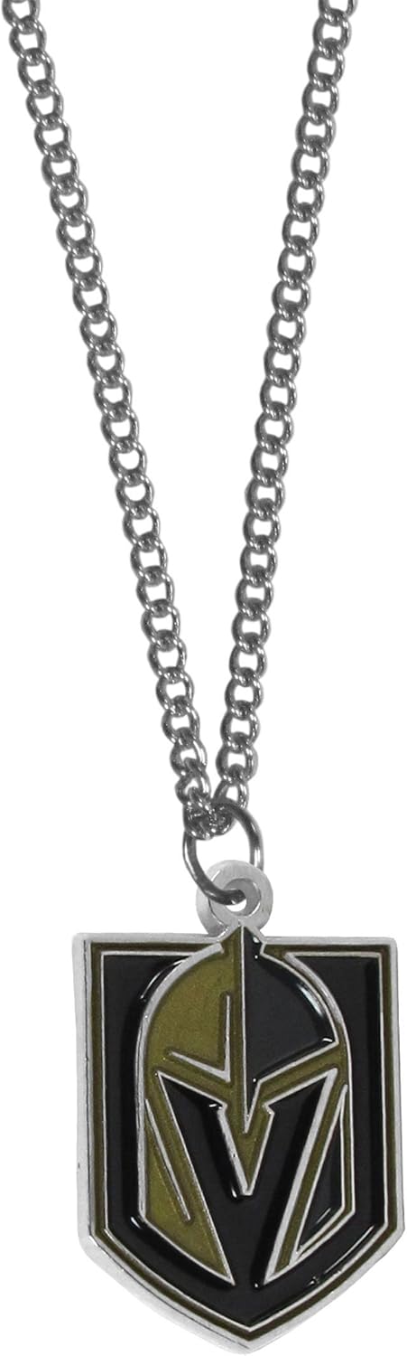 NHL Siskiyou Sports Fan Shop Vegas Golden Knights Chain Necklace with Small Charm 22 inch Team Color: Sports & Outdoors