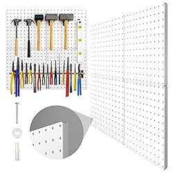 Hogurity Peg Board, 4 Pack Metal Pegboard Panels