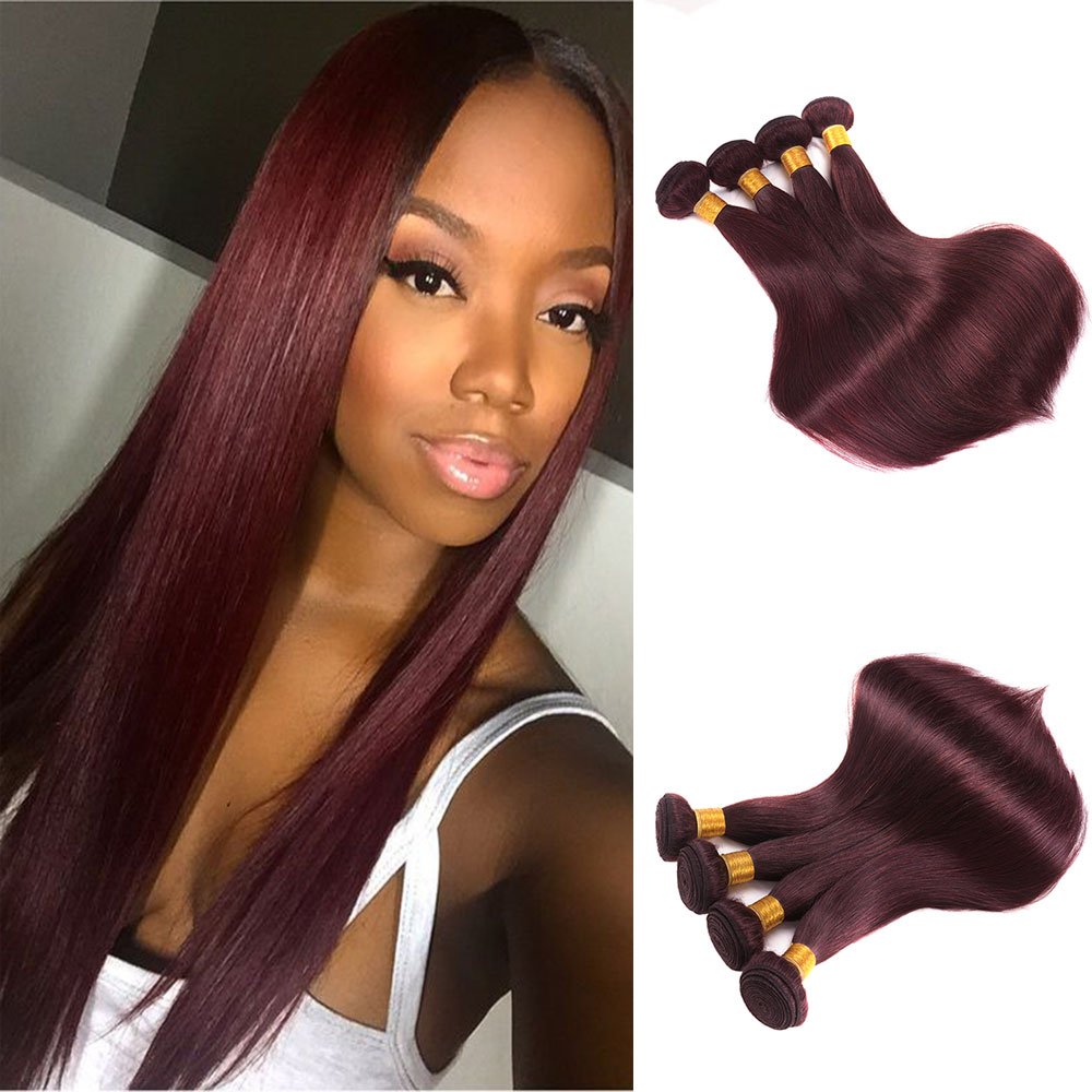 Amazon Com Fashijia Brazilian Virgin Hair Straight 3 Bundles