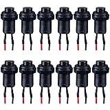 DMWD 12-Pack 12mm Momentary Push Button Switch AC