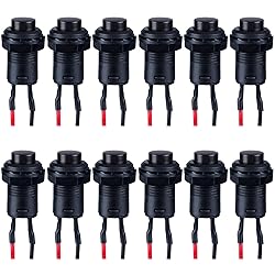 DMWD 12-Pack 12mm Momentary Push Button Switch AC