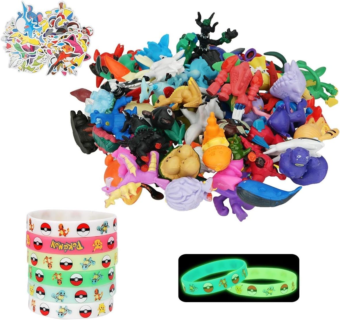 Herefun 116Pcs Jouet Pokemon, Ensemble de Jouets Pokemon Personnages