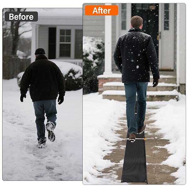 TORIEXON SNOW MELTING MATS OUTDOOR 20 X 60 INCH, NON-SLIP HEATED OUTDOOR MATS 338W 120V, HEATED DRIVEWAY MATS WITH UL AND ETL CERTIFICATE POWER CORD, SUITABLE FOR MOST ENTRYWAYS