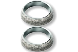 3DSKY ID 2.36In/60mm Car Exhaust Manifold Gasket, 2Pcs Automotive Exhaust Muffler Gasket, Graphite Muffler Flange Connector Replacement for Most 2-3/8 inch OD Car Pipes