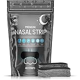 Nose Strips for Breathing (40 Count) - Oil & Sweat Proof Adhesive - Nasal Strips for Snoring - Intake Breathing & Athletic Performance - Extra Strength - Day and Night use.