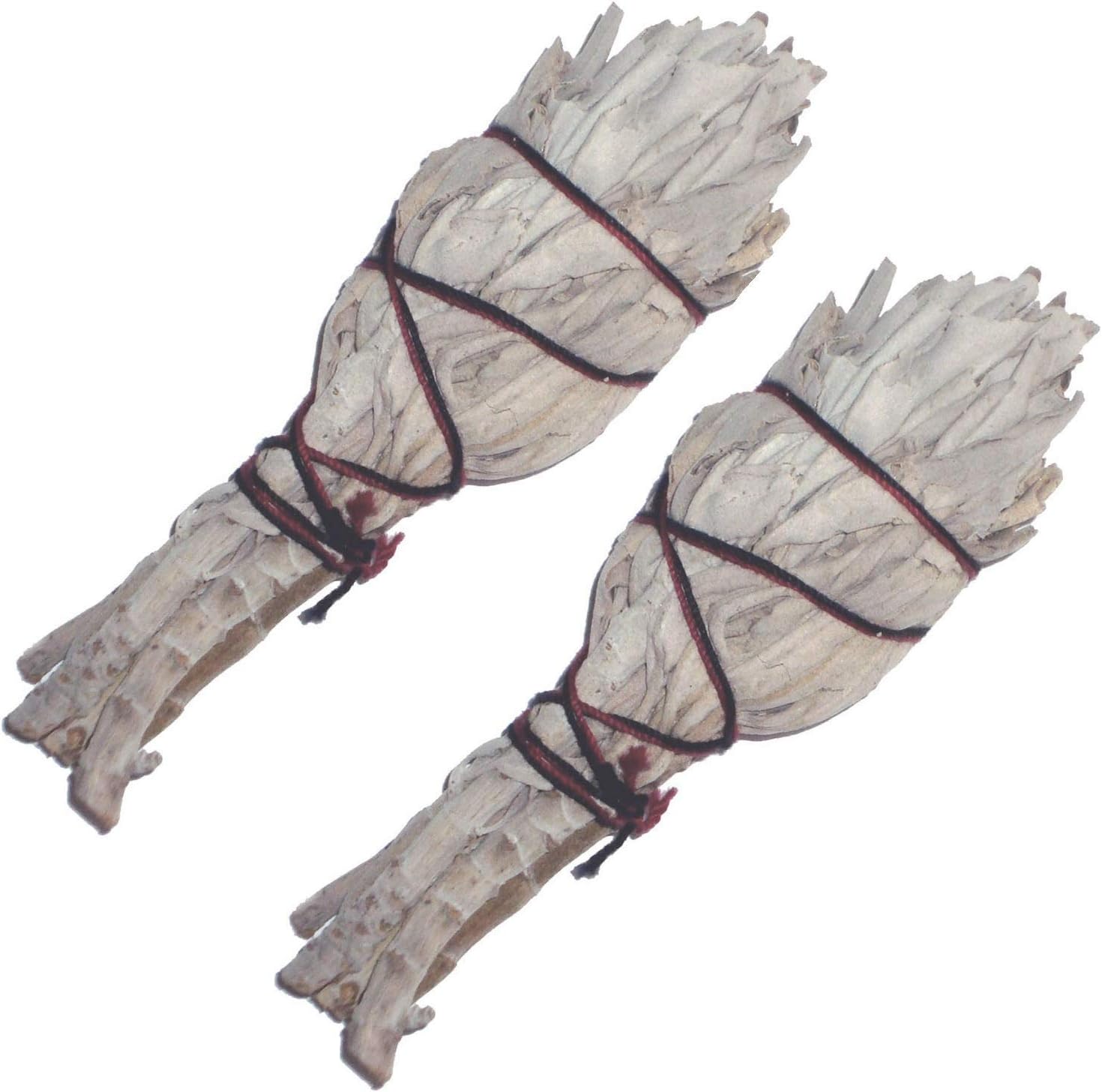 Pack of 2 Californian White SAGE Small Torch Style Smudge Sticks 4'' Incense Torch - Smudging