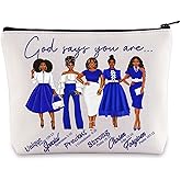 WZMPA Sorority Zeta Cosmetic Makeup Bag Finer Women Gift God Says You Are Sorority Makeup Zipper Pouch Bag Zeta Paraphernalia (God Says Zeta)