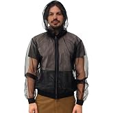 Relexit Mosquito Jacket with Face Cover, Mesh Zipper Bug Shirt | Full Zip Hooded Mosquito Top Suit, Fine Mesh Mosquito Net Clothing for Outdoor Fishing Hiking Climbing