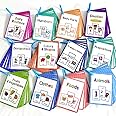Lachilly 12 Themes Learning Flashcards, High Frequency Words, Beginning Reading, Kindergarten to 1st Grade, ESL Teaching Materials, Autism Learning Materials, Vocabulary Building, 205 Cards, 386 Words