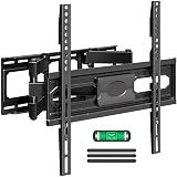 EconoMe TV Wall Mount for Most 32-65 inch Flat Screen/LED/4K TVs, TV Mount with Swivel and Tilt Articulating Dual Arms, Full Motion Wall Mount up to 16” Stud, Max VESA 400X400mm, up to 99lbs
