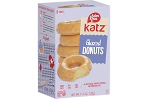 Katz Gluten Free Glazed Donuts | Dairy Free, Nut Free, Soy Free, Gluten Free | Kosher (1 Pack of 6 Donuts, 11.3 Ounce)