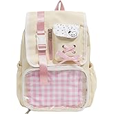 YWOIHL Kawaii Ita Bag Backpack for Girls 6-8, Cute School Backpack for Kids, Aesthetics Y2K Bookbag - Yellow