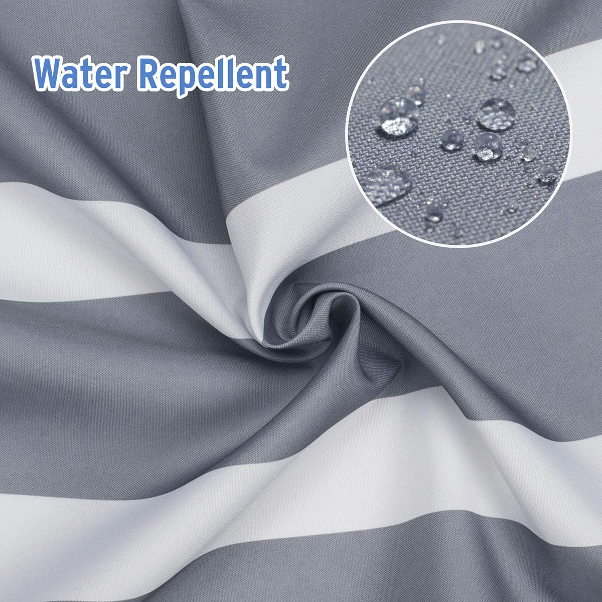 AmazerBath Fabric Shower Curtain, Grey Gradient Stripe Polyester Fabric Shower Curtains Decorative Curtains for Bathroom Hotel Quality, 72 X 72 Inches: Kitchen & Dining