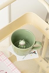 DIHOclub Frog Coffee Cup Hidden 3D Animal Inside