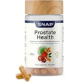 Snap Supplements Prostate Health Supplements for Men, 90 Vegan Capsules | For Men Noticing More Bathroom Trips, Helps Tonify Nighttime Frequency, Saw Palmetto for Men, Stinging Nettle Root, Non-GMO