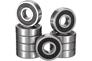HiPicco 605-2RS Deep Groove Ball Bearings, ID 5mm x OD 14mm x Width 5mm Miniature Bearings, Double Rubber Sealed Ball Bearing Pre-Lubricated Chrome Steel Z2 Lever 10pcs