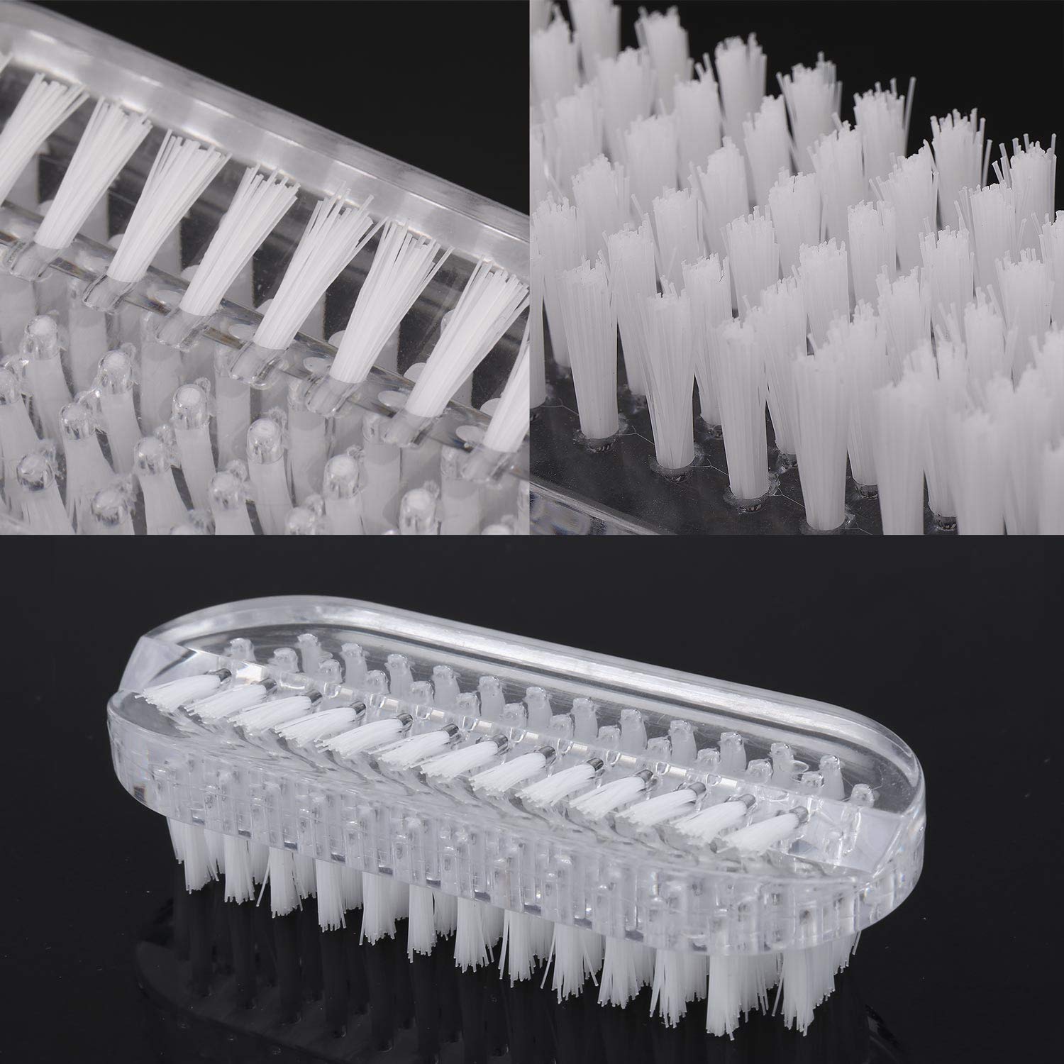 Cleaning Nail Brush Handle Scrubbing Brushes Plastic 2 Side with Soft Bristle for Manicure Pedicure Women Kids 4 Pack : Beauty