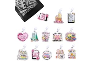 Vozekrod 11PCS Charms for E-Reader – Type C Dust Plug Accessories for Kindle & Tablets, Cute Acrylic Port Protectors, Gift for Book Lovers, Students, Teachers, Friends