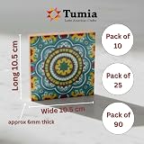 Tumia LAC Handmade Mexican Talavera Tile 10.5cm Chabelita Ceramic Craft view 2
