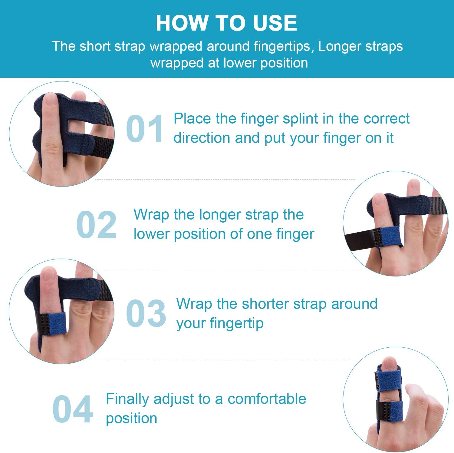 Sumifun Trigger Finger Splints, Mallet Finger Brace for Broken Finger, Finger Knuckle Immobilization for Arthritis Pain, Sport Injuries, Basketball, Baseball, Bowling: Health & Personal Care