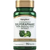 Piping Rock Sulforaphane Supplement Capsules | 400mcg | 90 Pills | from Broccoli Seed Extract | Non-GMO, Gluten Free