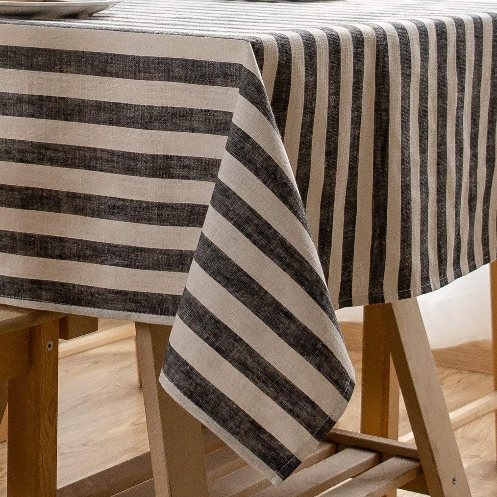 Best round plastic stripped table cloth for parties