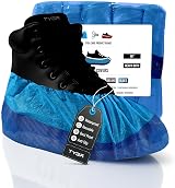 TYGA STORE 20 Pieces Waterproof Reusable Shoe Covers Heavy Duty Non-Slip Blue