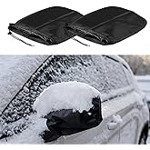 ASUBHA 2PCS Side Mirror Covers, Car Mirror Protector, Waterproof Snow Rearview Cover Protects from Ice Snow Frost Dew Rain Bi