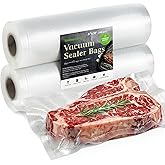 Vacuum Sealer Bags for Food - Seal a Meal Bags Rolls - 8inx20 Rolls 2 Pack - XinBaoLong Commercial Grade Heavy Duty BPA Free Great for Vac Storage