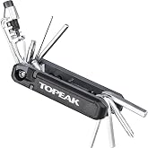 Topeak Hexus X Multi-Tool, 21-Function Bike Repair with Chain Tool, Tire Levers and Presta Core, Compact Chrome Vanadium Design for Road and Mountain Bikes