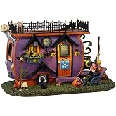 Lemax Witch Vanlife Sculpture Figurine, Battery-Operated (4.5V) | Witch Cruises the Village in Her Camper Van | Battery-Operated or 4.5V Power Adaptor | Spooky Town Tabletop Display