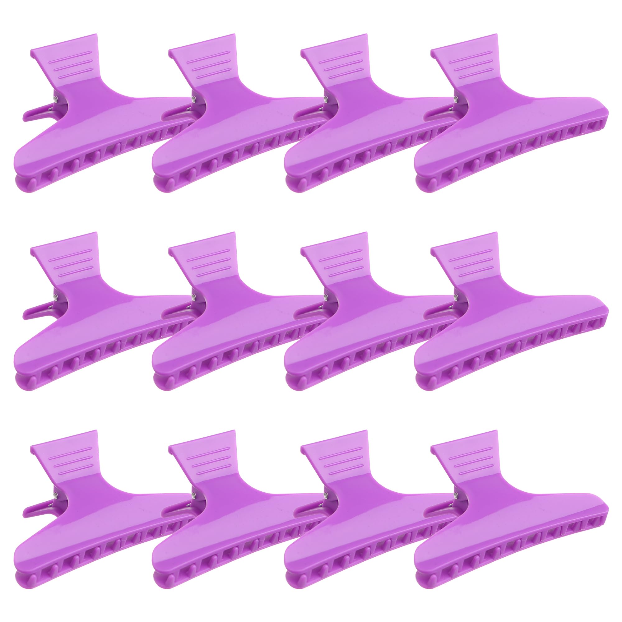 Professional Hairdresser's Purple Butterfly Hair Clips (x12)