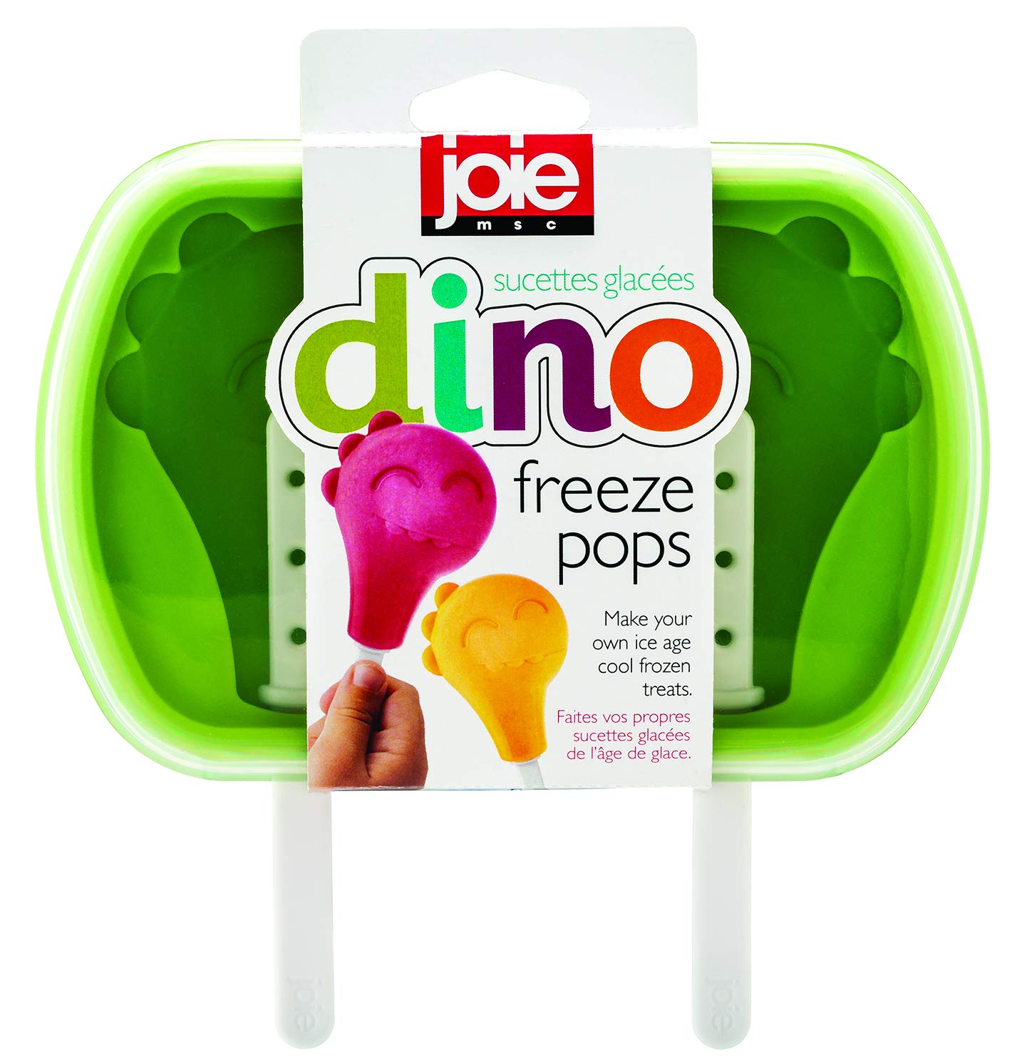 Joie Kitchen Gadgets 067742-171504 Dino Freeze Pops, Red/Blue/Green