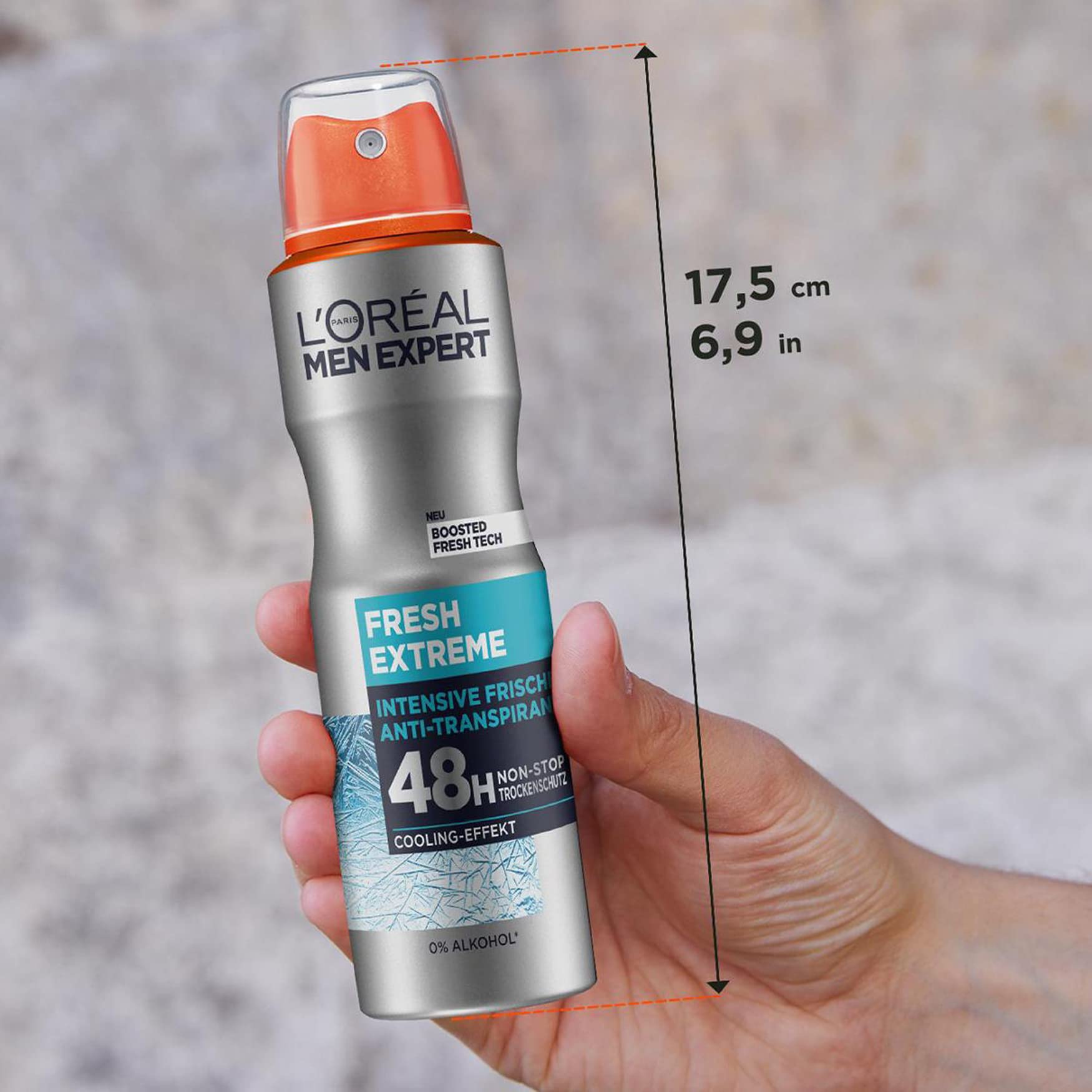 L'Oréal Men Expert Deo für Männer, Effektives Deospray mit integriertem Cooling-Effekt für bis zu 48 Stunden Frische, Fresh Extreme, 6 x 150 ml 5