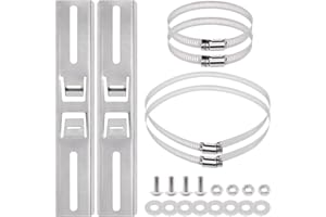 BENLIUDH Pole Mounting Kits for Junction Box, Stainless Steel Pole Mount Bracket with Hardware and Adjustable Clamp for Electrical Enclosure Outdoor Outlet Box (10 Inch)