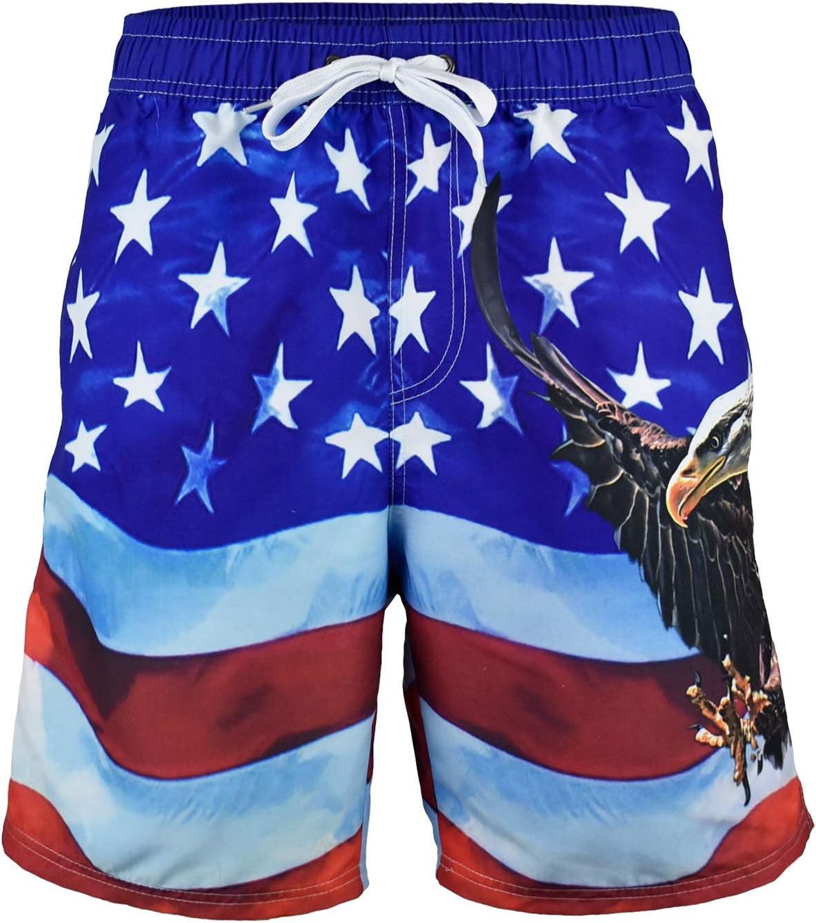 VBRANDED Men's American Flag Patriotic Board Shorts (Assorted Designs)