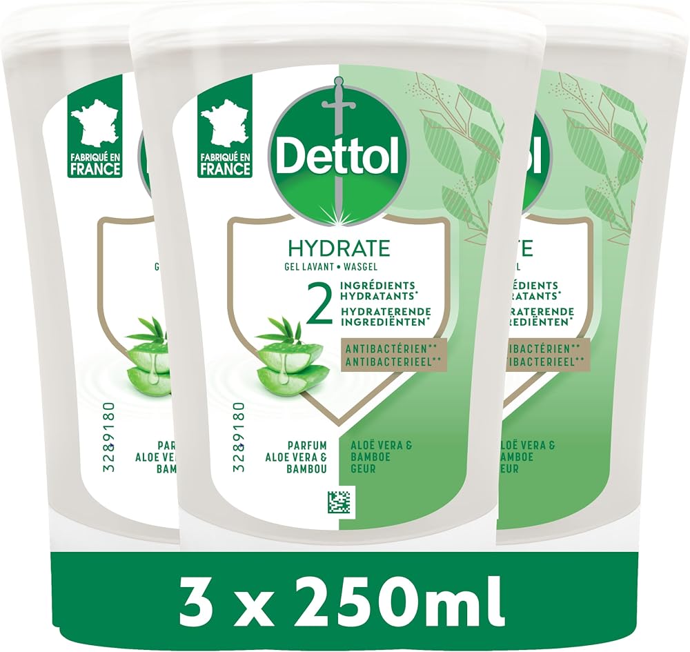 Dettol No Touch Aloe Vera Soap Refills 250ml Pack of 3