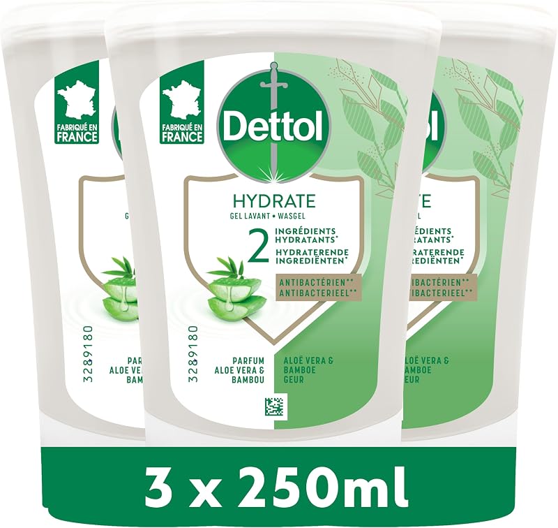 Dettol No Touch Aloe Vera Soap Refills 250ml Pack of 3