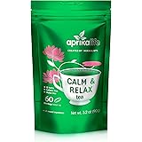 AprikaLife - Calm and Relax Herbal Tea, Stress Relief + Relaxation + Sleep Aid with Chamomile, Peppermint and Lavender - 60 b