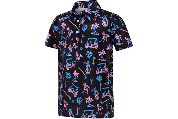 ACOCOPY Boys Active Polo Shirts Short Sleeve Performance Shirts School Uniform Dry Fit Golf Tennis Shirts