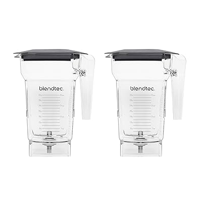 Blendtec 40-609-61-2 Clear FourSide Jar with Soft lid, Pack of 2, Clear (Pack of 2)