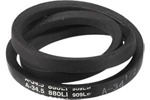 uxcell A34 1/2 Classic Wrapped V-Belt, 36" Outside Circumference, Black Rubber V-Belt for Industrial Machinery Equipment