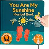 Cali's Books You Are My Sunshine Music Book Toddlers 1-3 Years Old - Nursery Rhymes Musical Book, Headphone Jack, Interactive Baby Sound Book, Singing Toy Children Girls Learning Song Toy Toddler Boys