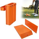 Vokzricu Impact Position Golf Swing Trainer, Strike Wedge Training Aid with Removable Guide Wall &amp; Storage Case for Swing Path and Chipping Practice