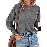 Dokotoo Tshirts Shirts for Women Long Sleeve Tops for Women Summer Tops 2025 Trendy Fall Fashion Fitted Tight Basic Tee