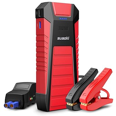 Buy Suaoki ジャンプスターター U27 超大容量mah 最大電流2500a 12v エンジンスターター 全ての12vガソリン車 8 5lディーゼル車 バイク ボート トラクター 緊急始動 Usbタイプc Qc3 0搭載 モバイルバッテリー スマホ Iphoneipadタブレットなどへ急速充電 難燃性ul94 V