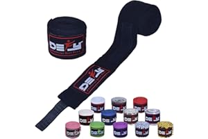 DEFY CHALLENGE YOUR FEAR DEFY Professional 180 Inch Hand Wraps for Boxing Muay Thai MMA Elastic Bandages for Men & Women -Pair