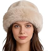 Skdgih Winter Faux Fur Bucket Hat – Fluffy Furry Winter Hats for Women, Soft Mongolian Bucket Hats for Woman Men
